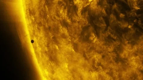 Planetary transit timelapse of Mercury passing between Earth and the Sun Stock Footage 262065374