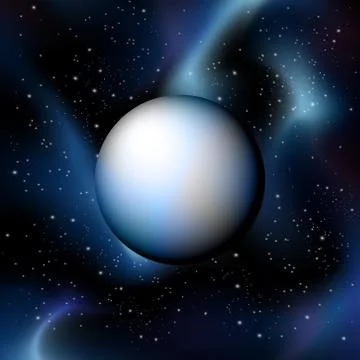 Planete on deep night sky Stock Illustration