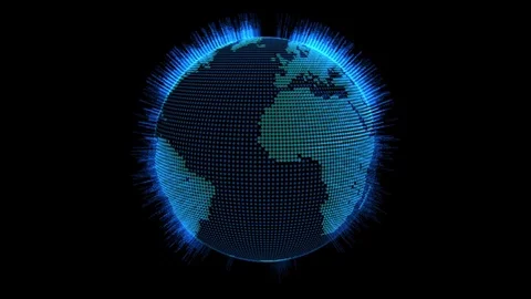 Planeth Earth HUD Video stock 76451262