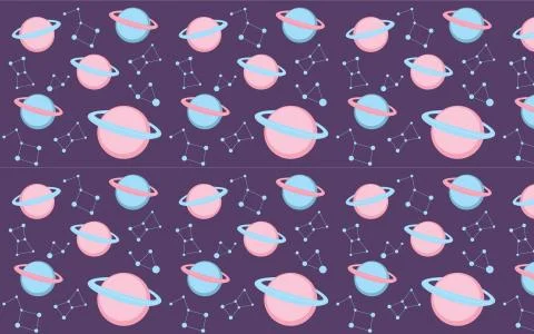 Planets and Constellations Illustrazione stock