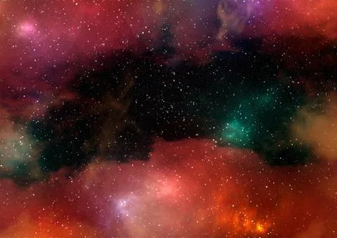 Planets and galaxy, science fiction wallpaper. Beauty of deep space. Billions Stock Illustration