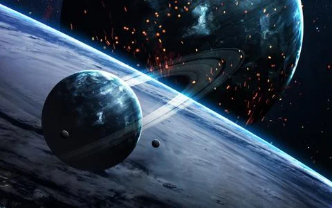 Planets close up Stock Photos