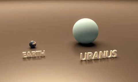 Planets earth and uranus Stock Illustration