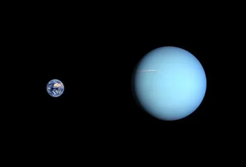 Planets earth and uranus Stock Illustration