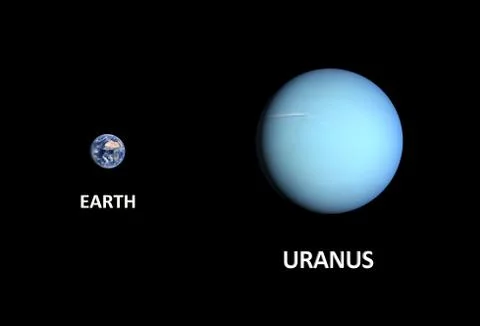 Planets earth and uranus Stock Illustration