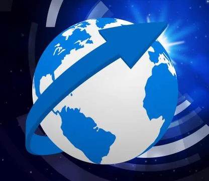 Planets globe meaning solar system and worldly Иллюстрация