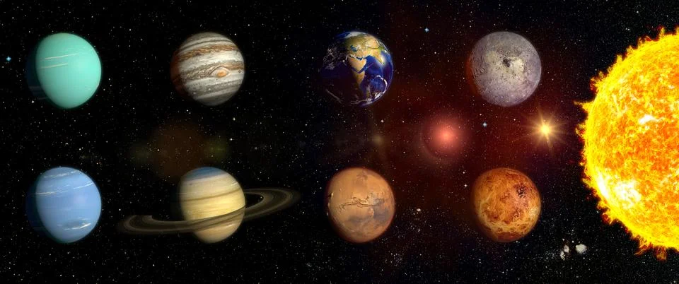 Planets of our solar system Illustrazione stock