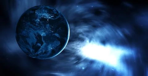 Planets in outer space. Stock Illustration