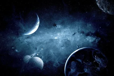 Planets in outer space. Stock Photos