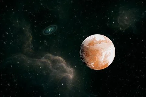 Planets outside our solar system. Exoplanets and exoplanetary systems Stock Illustration
