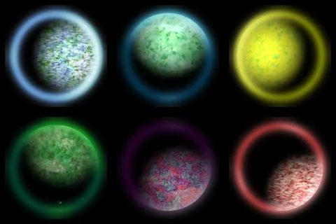 Planets pack Stock Illustration