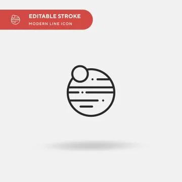 Planets Simple vector icon. Illustration symbol design template for web mobil Illustrazione stock