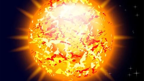 Planets solar spots Stock Illustration