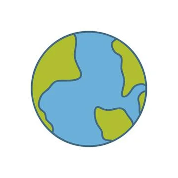 Planets of the solar system, Earth in doodle style Stock Illustration