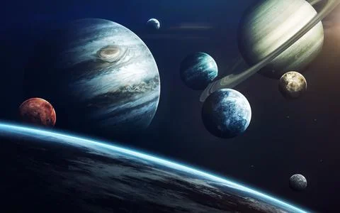 Planets of Solar system. Elements of this image furnished by NASA Stock Photos