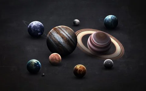 Planets of the solar system Stock Photos