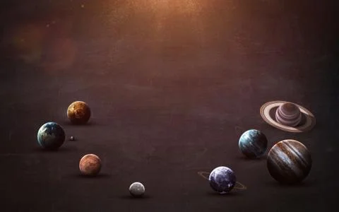 Planets of the solar system Stock Photos