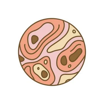 Planets of the solar system, sun in doodle style Illustrazione stock