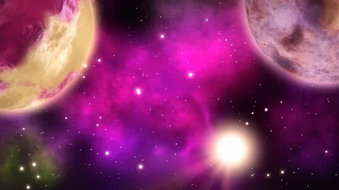 Planets in space. Loop. Stock Footage 89419794