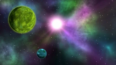 Planets in the space. Loopable. Stock Footage 87869748