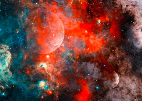 Planets, stars and galaxies in outer space. Elements furnished by NASA イラスト素材