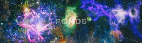 Planets Stars Galaxies Outer Space Showing Beauty Space