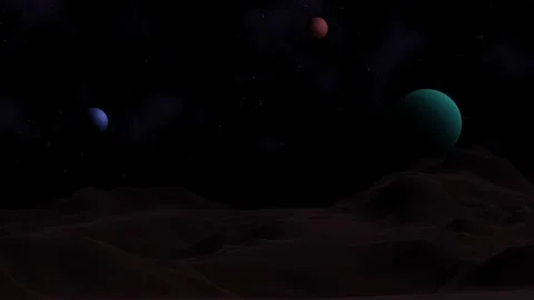 The planet's surface in space has no life. Stock Footage 162084612