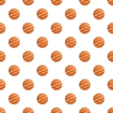 Planets universe seamless pattern on white background Stock Illustration