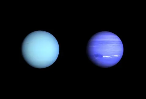 Planets uranus and neptune Stock Illustration