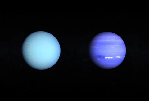 Planets uranus and neptune Stock Illustration