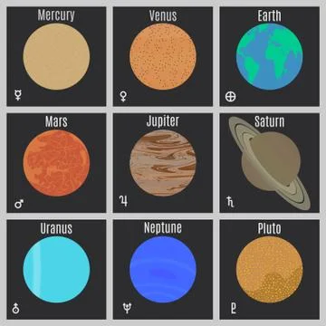 Planets vector set イラスト素材