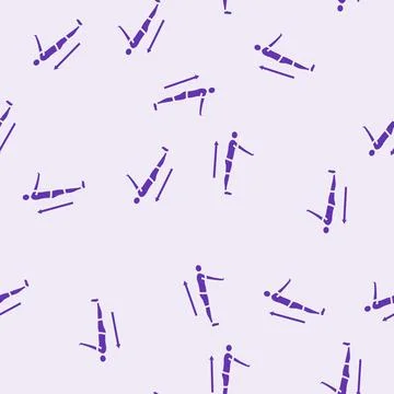 Plank arrows indicating core engagement glyph seamless pattern Illustrazione stock