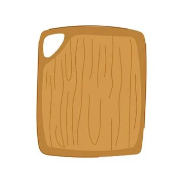 Plank chopping board cartoon vector illustration Stock Illustration