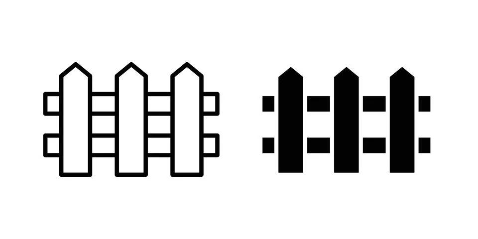 Plank fence icon vector design illustrations Stock Illustration