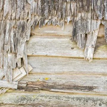 Plank wall of old wind mill Stock Photos