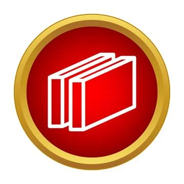 Planks or boards building material icon in red circle イラスト素材