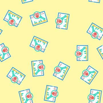 Plankton world ocean vector seamless pattern イラスト素材