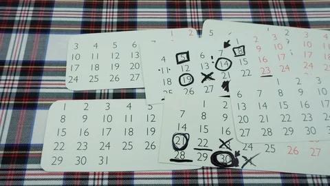 The planned calendars Stock Footage 105049091