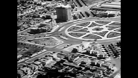 The planned city of Belo Horizonte is shown as well as the Corral del Rey Stock Footage