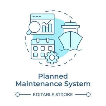 Planned maintenance system soft blue concept icon イラスト素材