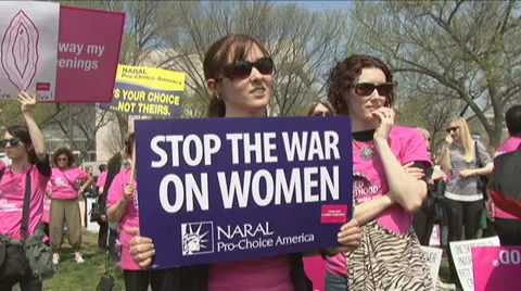Planned Parenthood supporters Stock Footage 2696099