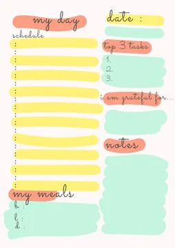 Planner, to do list. Realistic vector illustration. Stock Illustration