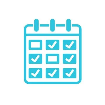 Planner icon. Isolated on white background. From blue icon set. Stock Illustration