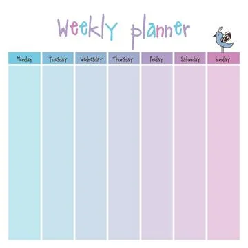 Planner. Note paper, Notes, to do list. Organiser planner template. Note pa.. Stock Illustration