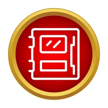 Planner notebook diary icon in a gold frame Stock Illustration