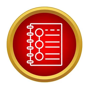 Planner notepad icon representing time management and organization Stock Illustration