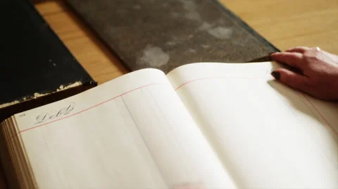 The planner, or a book for an accountant Stock Footage 49701132