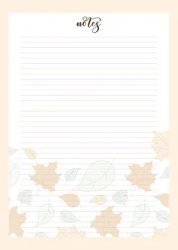 Planner page template.  Stock Illustration
