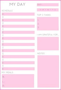 Planner writing sheets vector Stock Illustration
