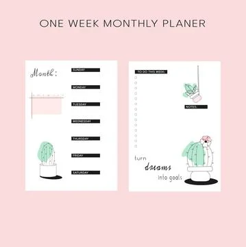 Planner writing sheets vector Stock Illustration